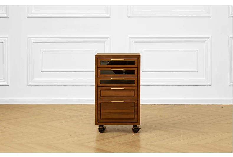 Nordic solid wood filing cabinet, simple storage cabinet, office under desk, information cabinet, low cabinet