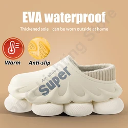 Winter Slippers Men Shoes Waterproof Warm Sneaker Slippers Women Non-Slip Indoor Plush Home Footwear Outdoor Platform Shoes Man