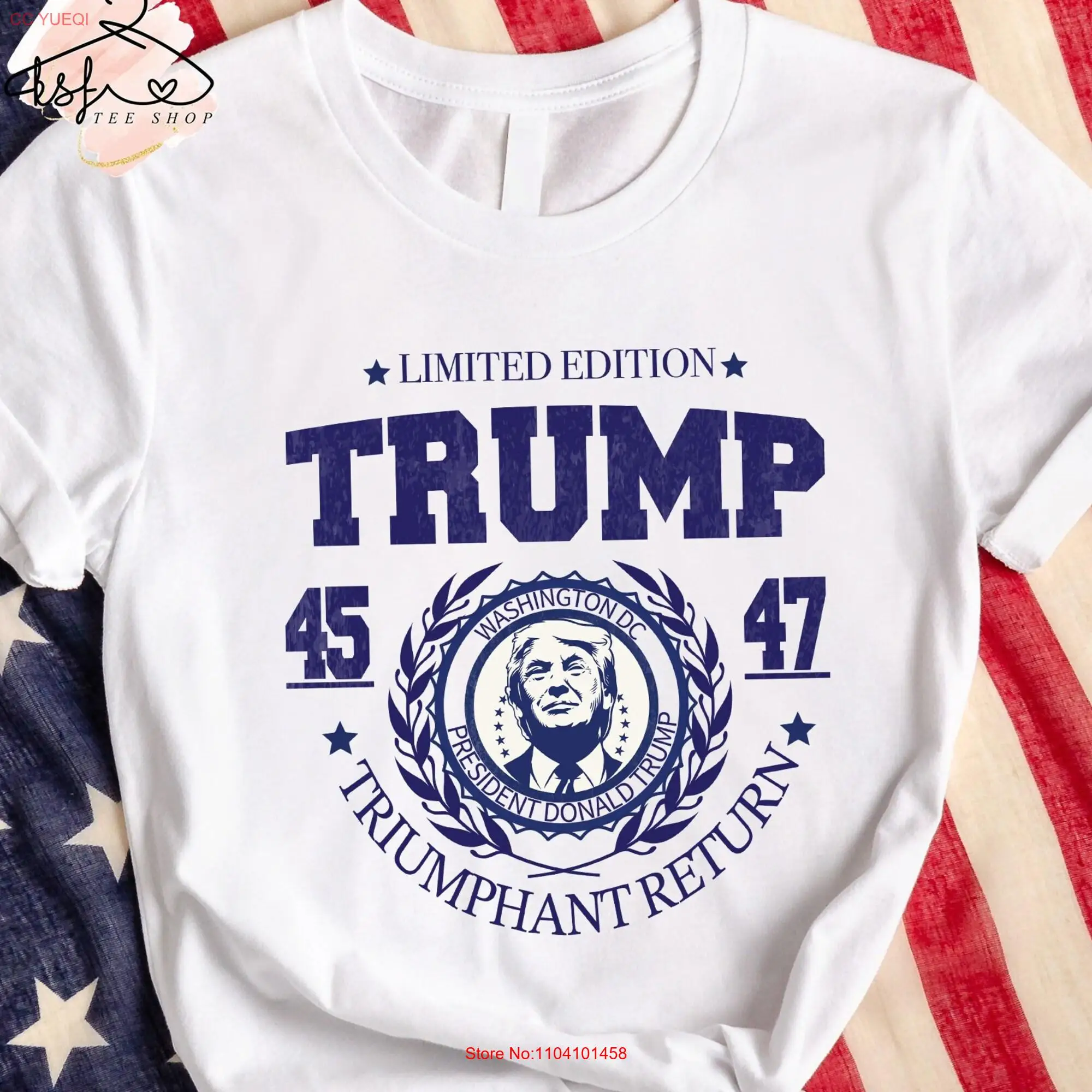 Trump 45th and 47th PresidenT T Shirt Vote Republican Triumphant Return USA Election 2024 Campaign  long or short sleeves