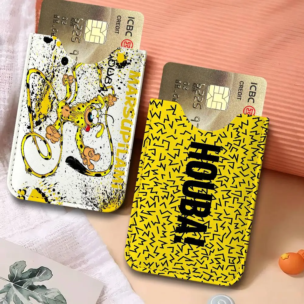 Hit Anime M-MarsupilamiS PU Leather Slim Credit Card ID Card Organizer Portable Business Card Case for Daily Outdoor Carry