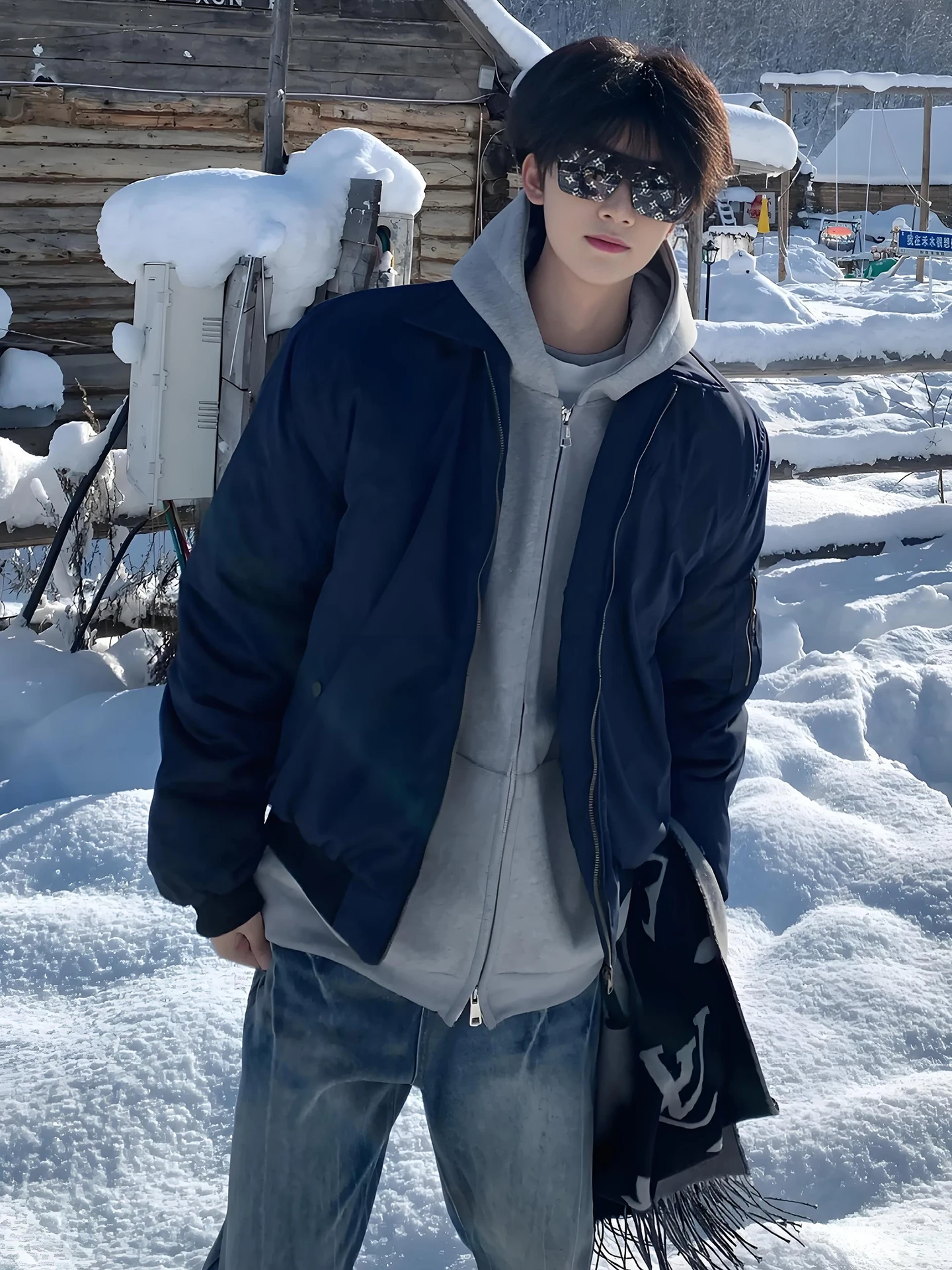 

Cleanfit American Sle Pilot Jaet in Royal Blue for Men ort Cotton Coat Ball Game irt Loose Fit Spring Autumn Winter