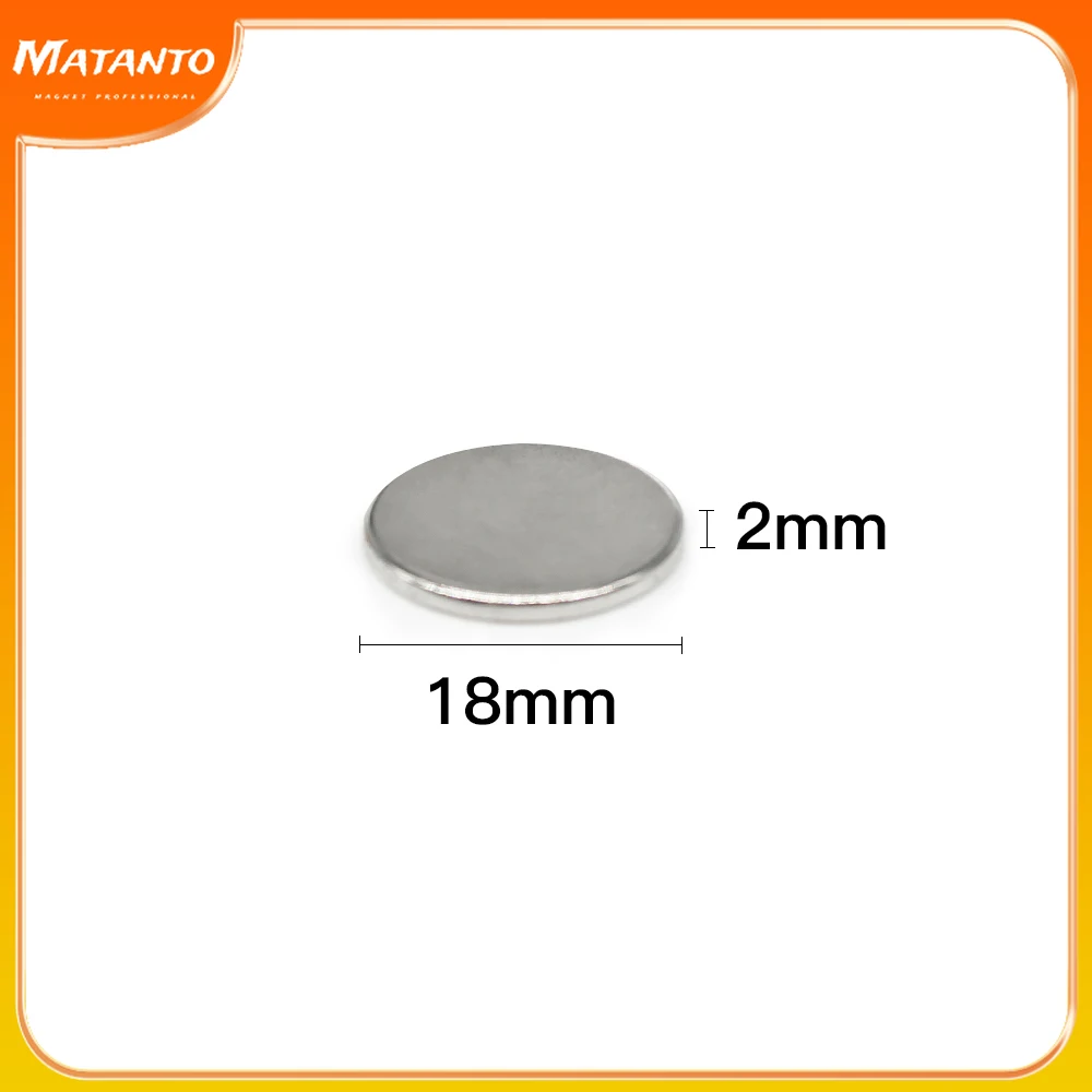 

5/10/20/30/50/100PCS 18x2 mm Round Rare Earth Neodymium Magnet N35 Strong Powerful Magnets 18x2mm Permanent Magnet Disc 18*2