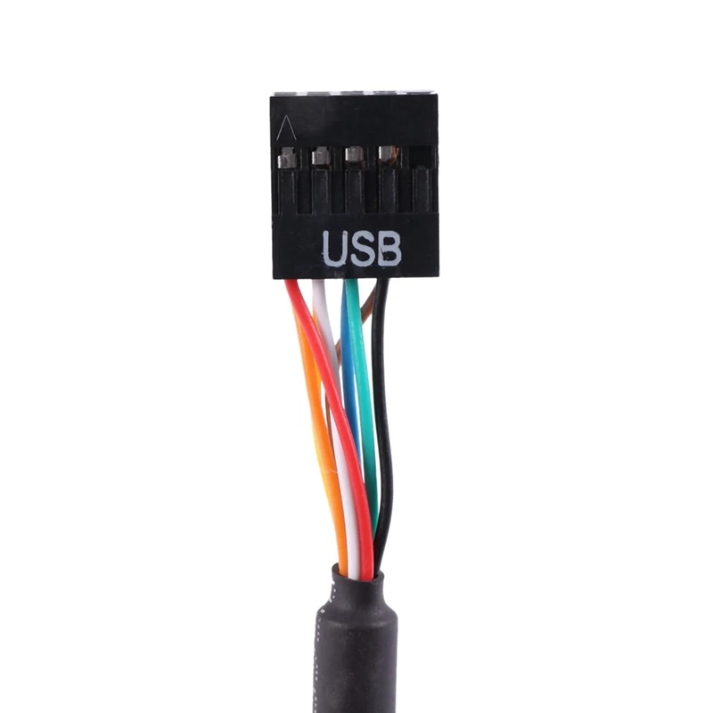 Quente ttkk 4x preto usb 2.0 9 pinos fêmea para usb 3.0 20 pinos macho cabo adaptador conector