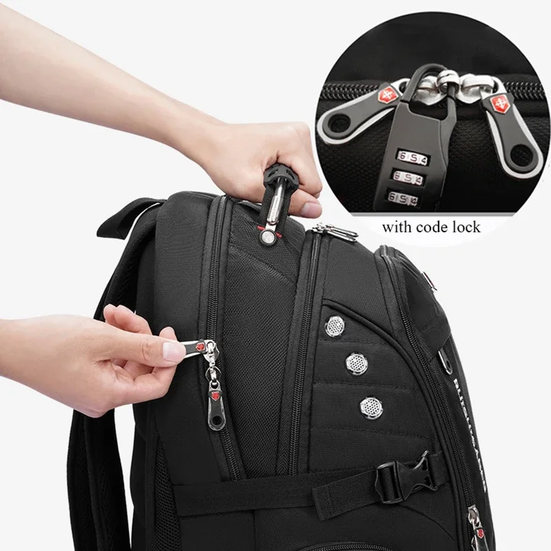 2024 Waterproof 17 Inch Laptop Backpack Men USB Charging Travel Backpack Women Oxford Rucksack Male Vintage School Bag Mochila