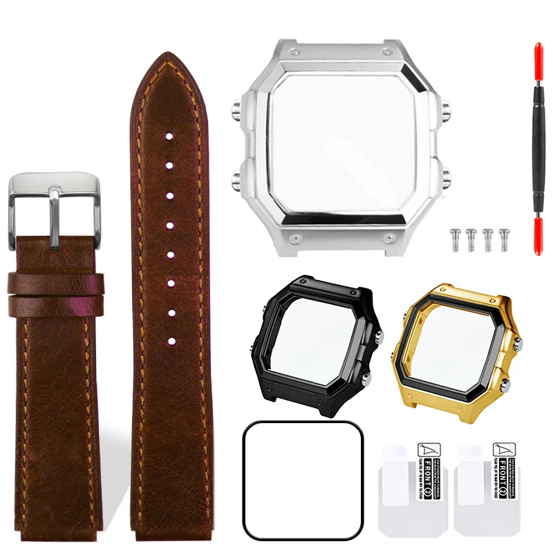 

AE1200 MOD case for Casio 3299 AE-1200 case women's men's stainless steel bezel silver metal case AE1200 waterproof ring screws