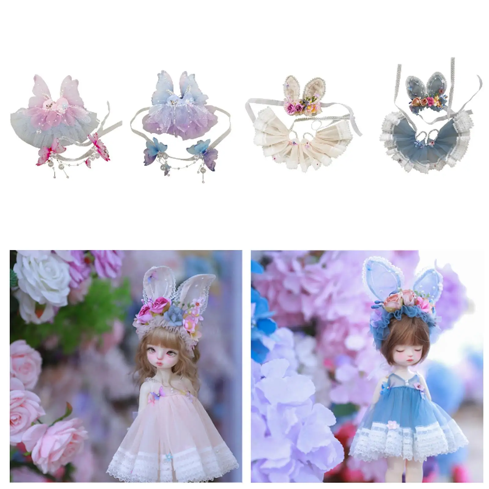 

1:6 BJD Doll Dress Clothing Hands on Dress up for Princess Doll Fashion Girl