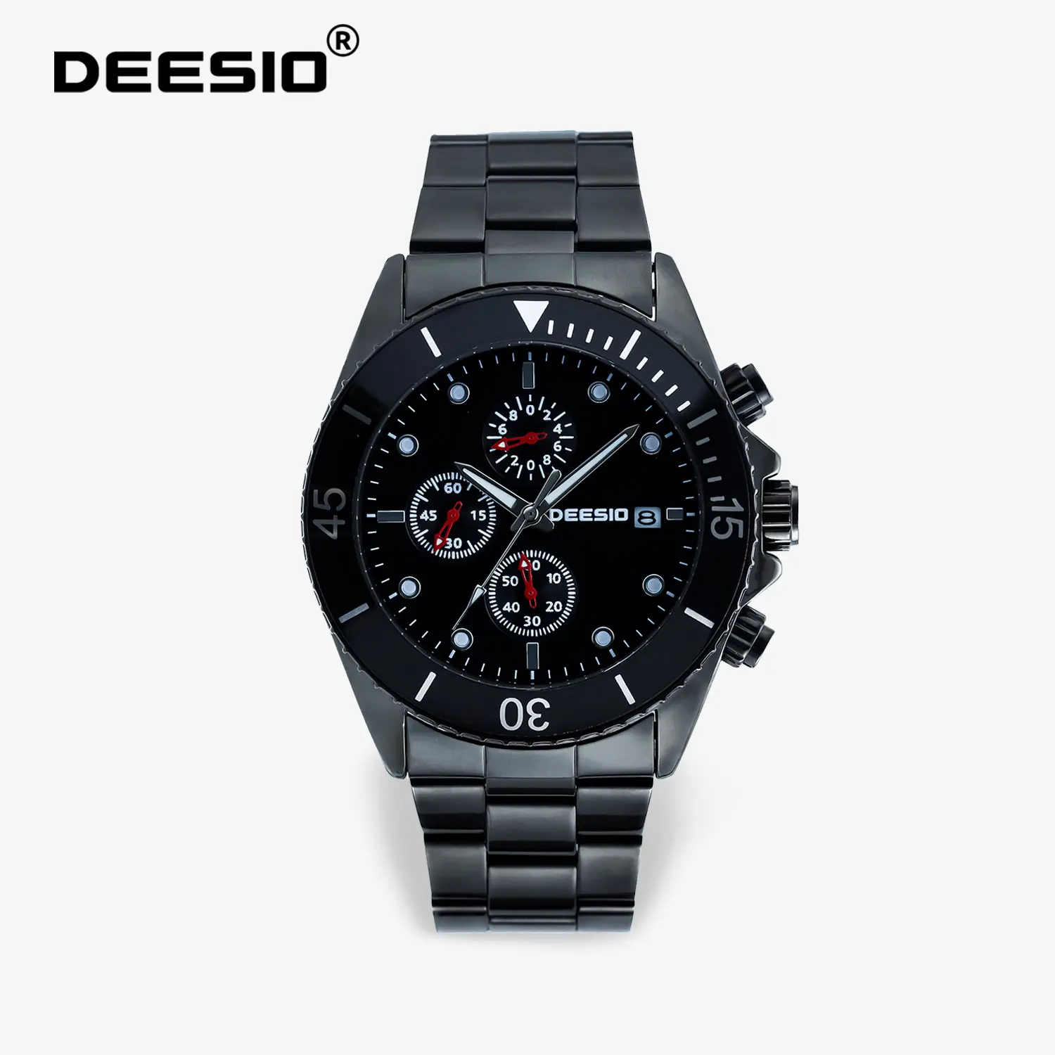 deesio-メンズ-スポーツウォッチ-防水-50m、合金-ステンレススチールバンド、クォーツムーブメント、カジュアルドレス高級腕時計、男性へのギフト