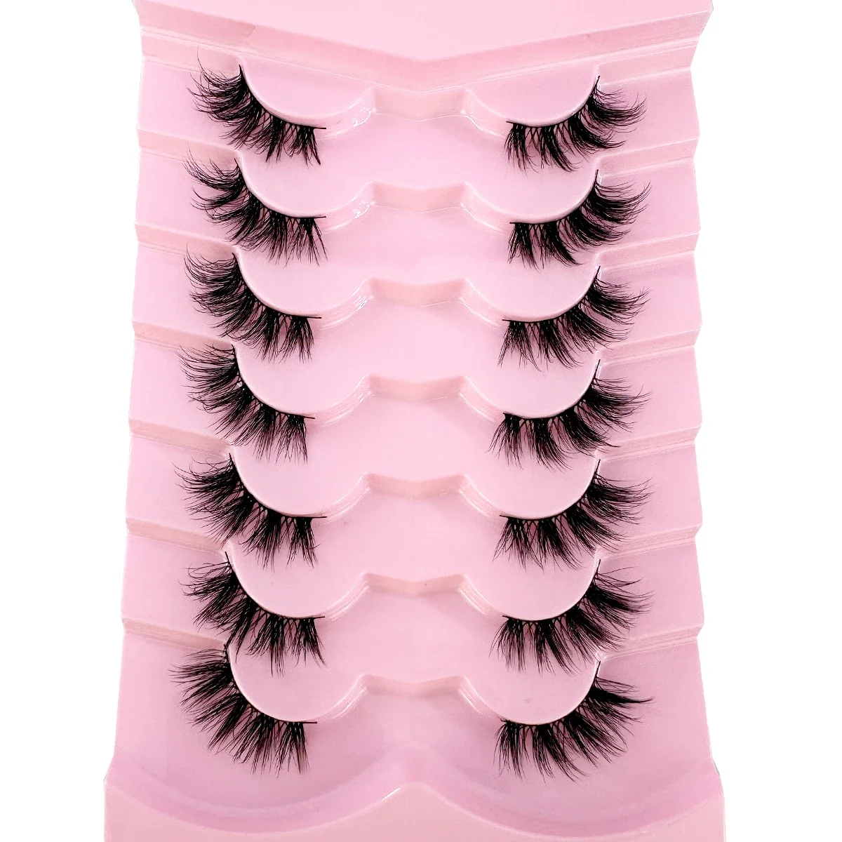 Półsztuczne rzęsy 7 par Pół rzęs Miękkie Naturalne Kocie Oko Narzędzie do Makijażu Przedłużanie Puszyste Sztuczne Rzęsy maquiagem Pół Rzęs