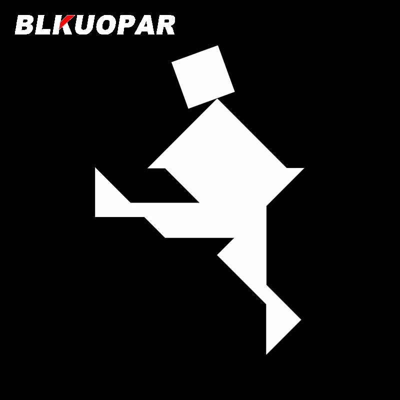 BLKUOPAR Cardboard Man Decals Vinyl Car Stickers Campervan Car Assessoires Waterproof Scratch-Proof Sunscreen Funny Decoration