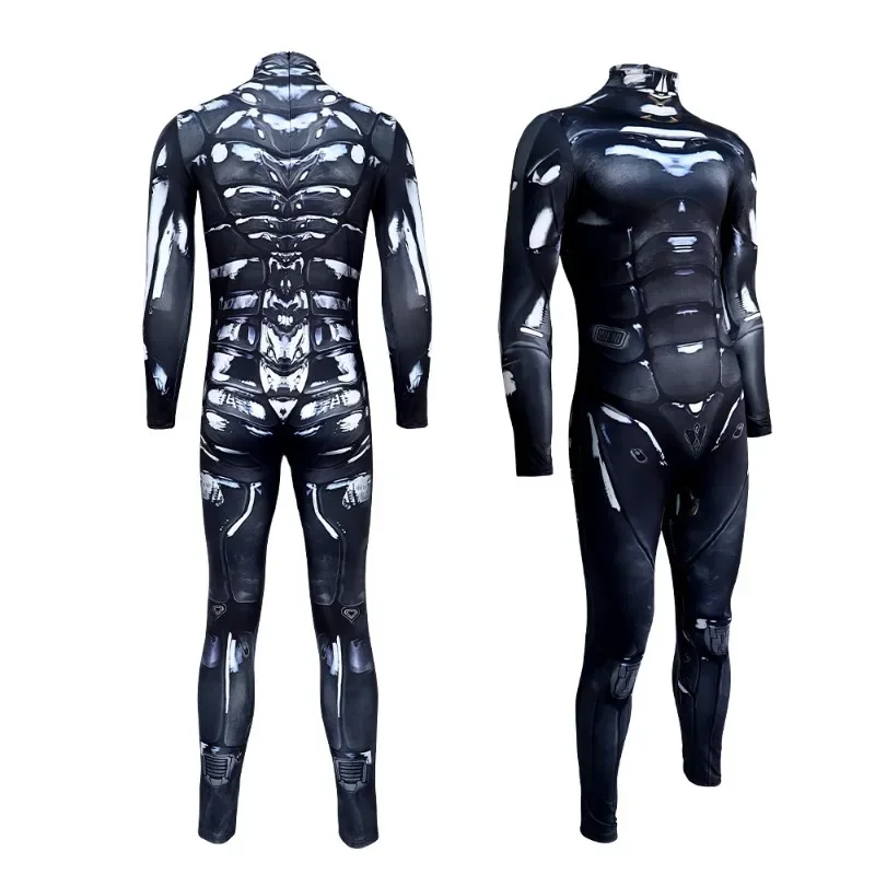 Halloween 3D Cetak Digital Zentai Bodysuit Kostum Cosplay Ketat Seluruh Tubuh untuk Dewasa Pertunjukan Panggung Jumpsuit Pesta Bertema