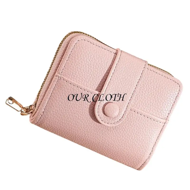 Vaste kleur munt portemonnee lederen portemonnee kleine kaartkoffer korte portemonnee verandert portemonnee y1ac