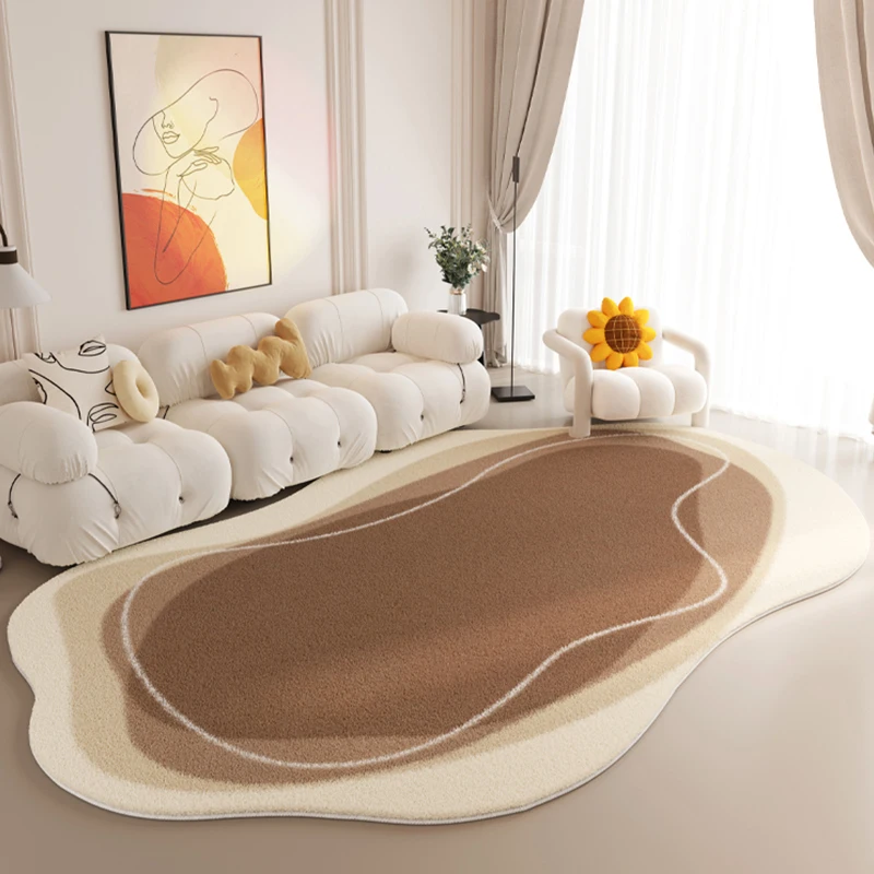Modern Simple Carpet for Living Room Decor Irregular Large Area Bedroom Fluffy Soft Rugs Home Study Cloakroom Plush Non-slip Rug