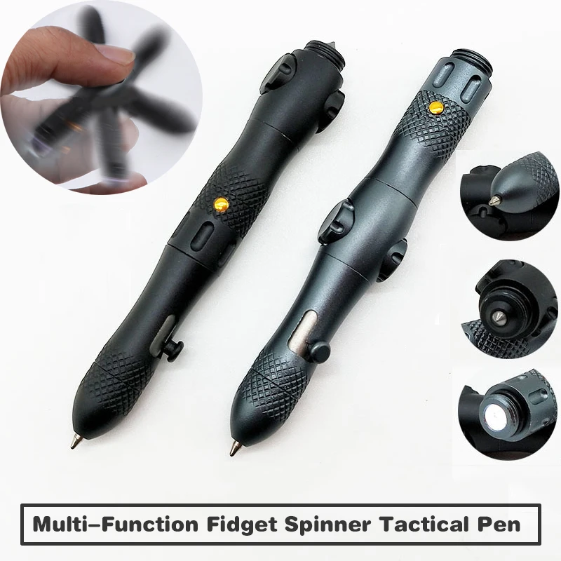 self defense tactical pen spinner multi function lanterna emergencia glass breaker sobrevivencia ao ar livre ferramentas edc drop ship 01