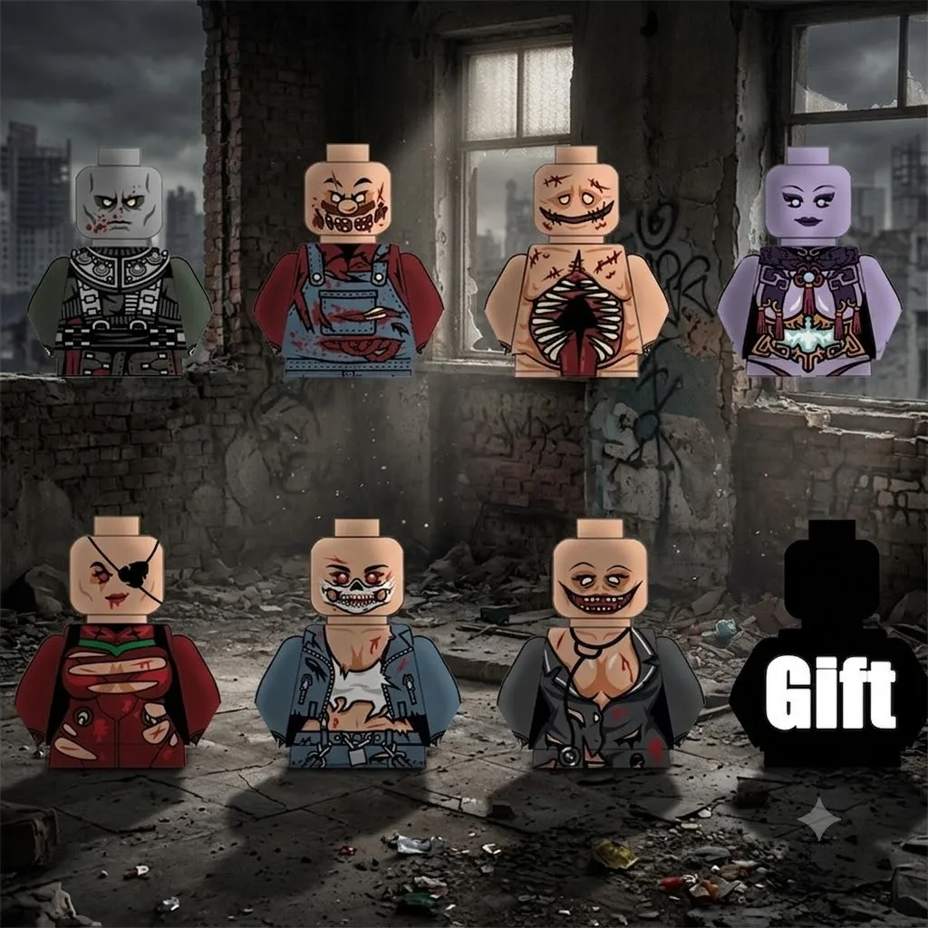 Bausteine Zombie-Armee Minifiguren – Halloween-Horror-Figurenset, gruseliges Bausteinspielzeug als Geburtstagsgeschenk für Jungen