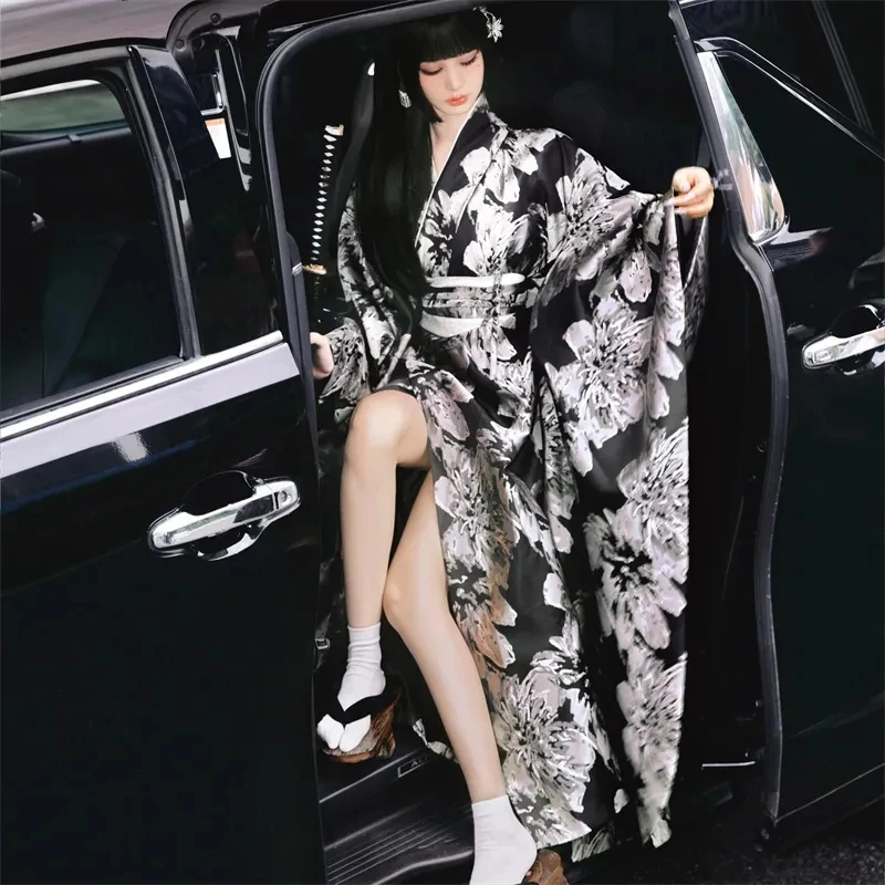

2026 Improved Japanese Style New Kimono Underworld Daughter Traditional Japanese Yukata Photo Suit God Photography Girl