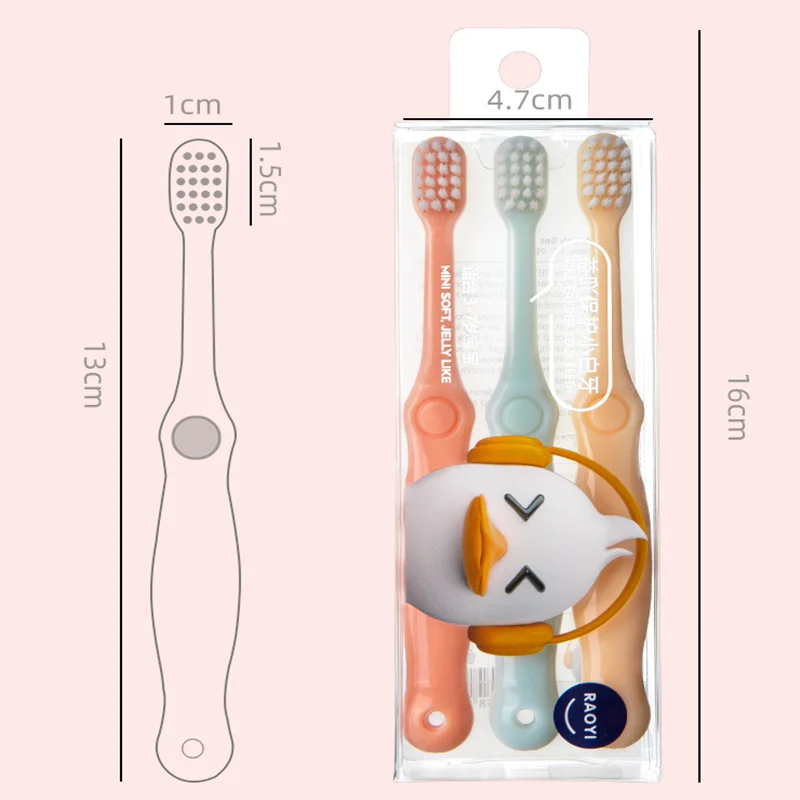 Child Toothbrush Kids Candy Color Toothbrush Boys Gilrs Theeth Cleaner 360 Toothbrush Floss Toothbrushes Children Toothbrush