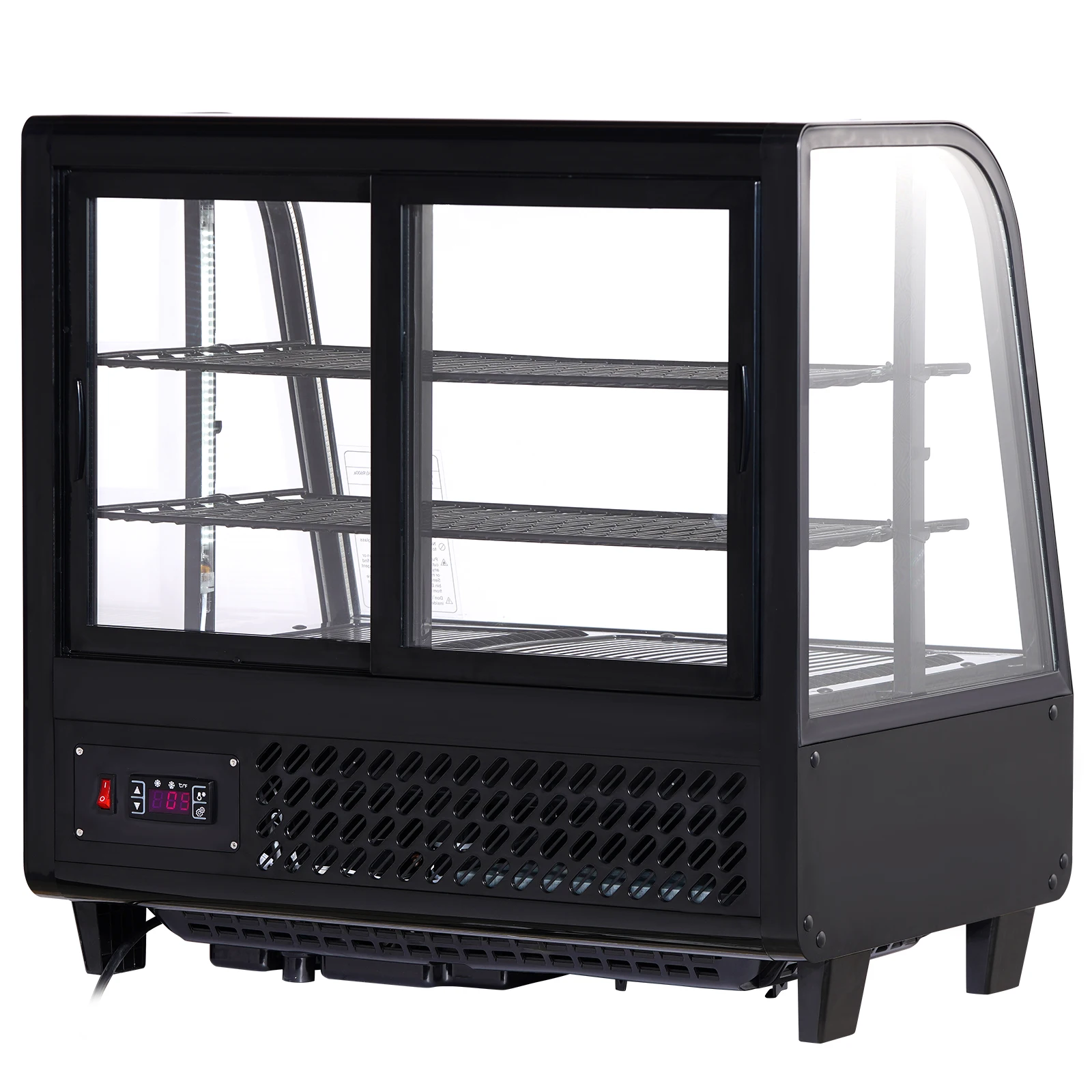 SucceBuy Refrigerated Display Case Countertop Pastry Display Case LED Lighting TURBO Cooling Frost Free Air Cooling