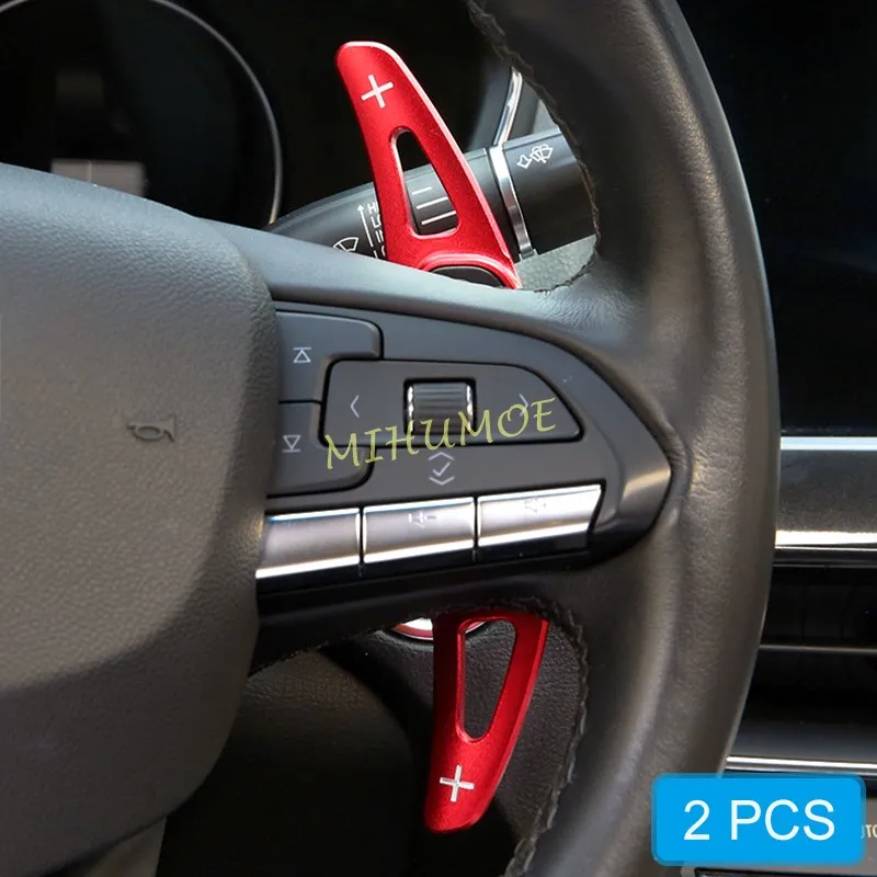 Aluminum Steering Wheel Shift Paddle Shifter Extension Stylish For Chevy Camaro Buick Lacrosse Cadillac XT5 CT6 Red