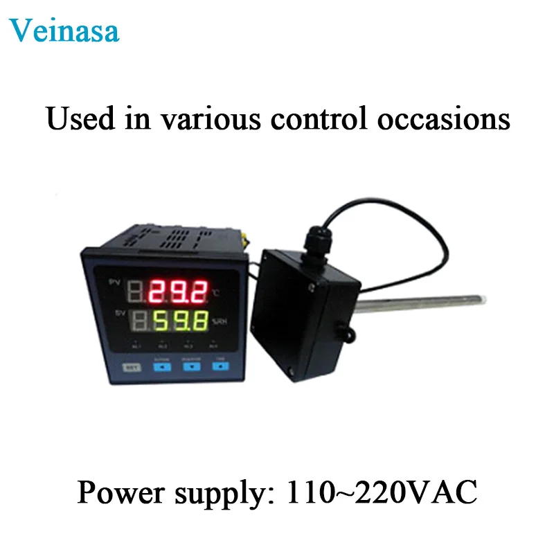 2026 HTC416 LED Digital Display IP65 Rated Serial Port Enabled Dual Control Temperature Humidity Monitor Intelligent Controller