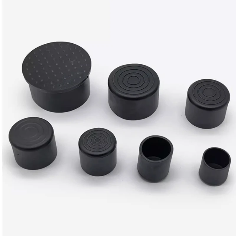 PVC Black Furniture Table Foot Tip Chairs Legs Pad Protector Cover Square/Round Caps Pipe Plug Lid Tube Hole Protection End Cap