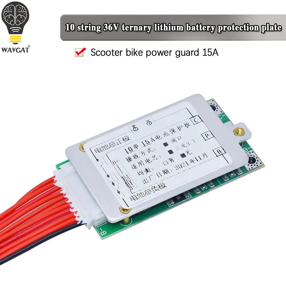 18650 battery protection BMS PCB Board  10S 36V Li-ion lithium battery 15A Balance for Electronic Bicycle Battery