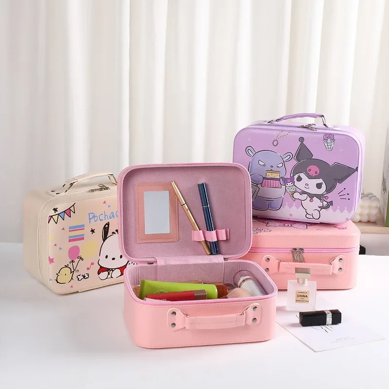 

Sanrio Kuromi Fashionable Cute Cosmetic Case Cartoon Large Capacity Storage Cosmetic Bag Portable Cosmetics Souvenir Storage Bag