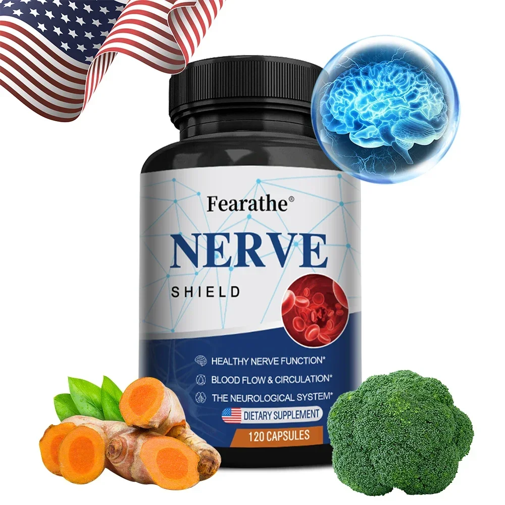 Premium Nerve Support Supplement - Nerve Support Formula, Promotes Healthy Circulation, Feet, Hands & Toes - 120 Capsules