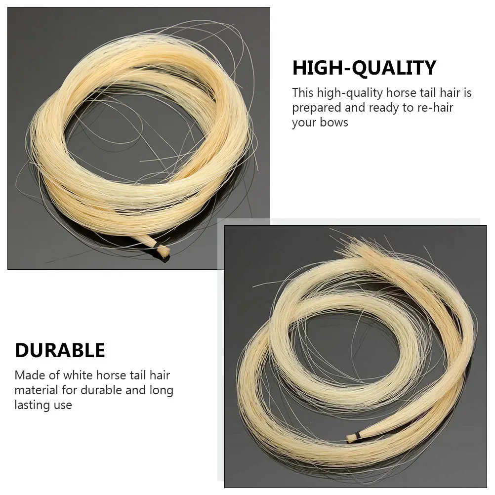 

Professional Violin Bow Hair Accessories Practical Replacement Horse for Instrument Creative