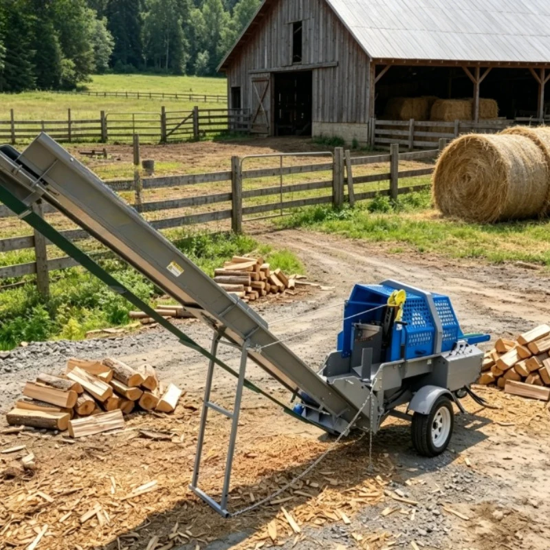 Reinforced Welding Frame Hydraulic Wood Splitter Crack Resist Firewood Splitting Machine For Long Heavy Load Operation