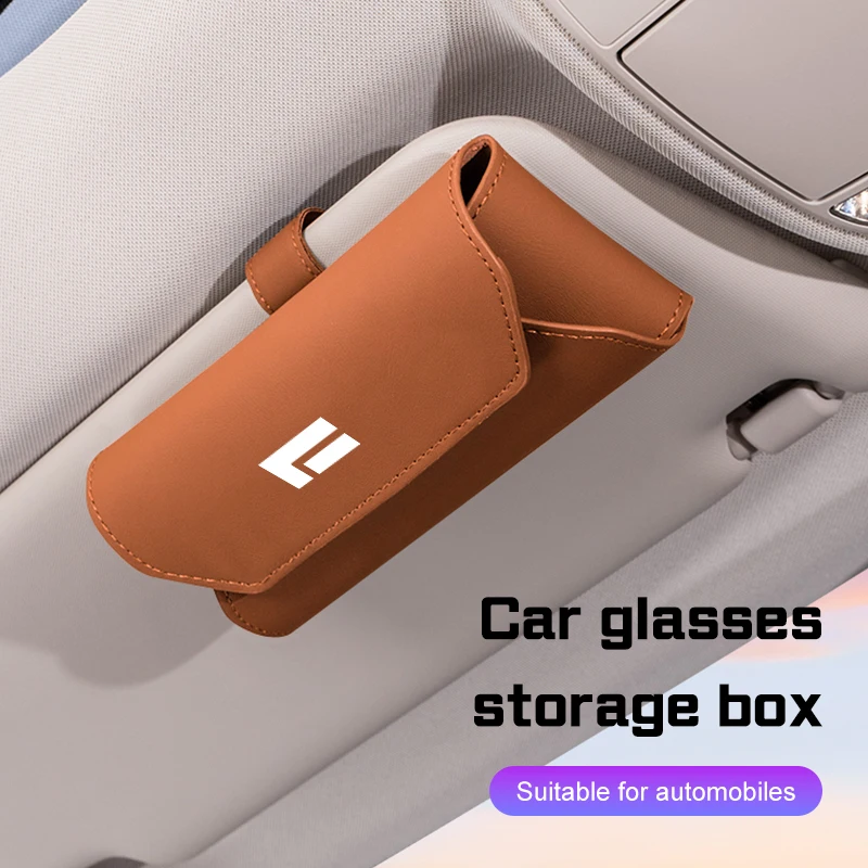 

Car Glasses Case Leather 2025 For BAIC JISHI polestone 01 ROX 01 2023 2024 Auto Sun Visor Sunglasses Box Eyeglasses Storage Box
