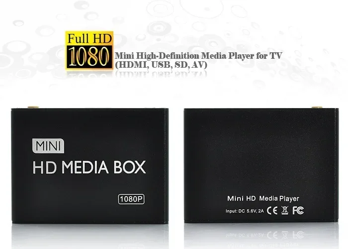 Full HD 1080P USB External Media Player With SD Media Box Support MKV H.264 RMVB WMV HDD Media Player For Car HDDK7