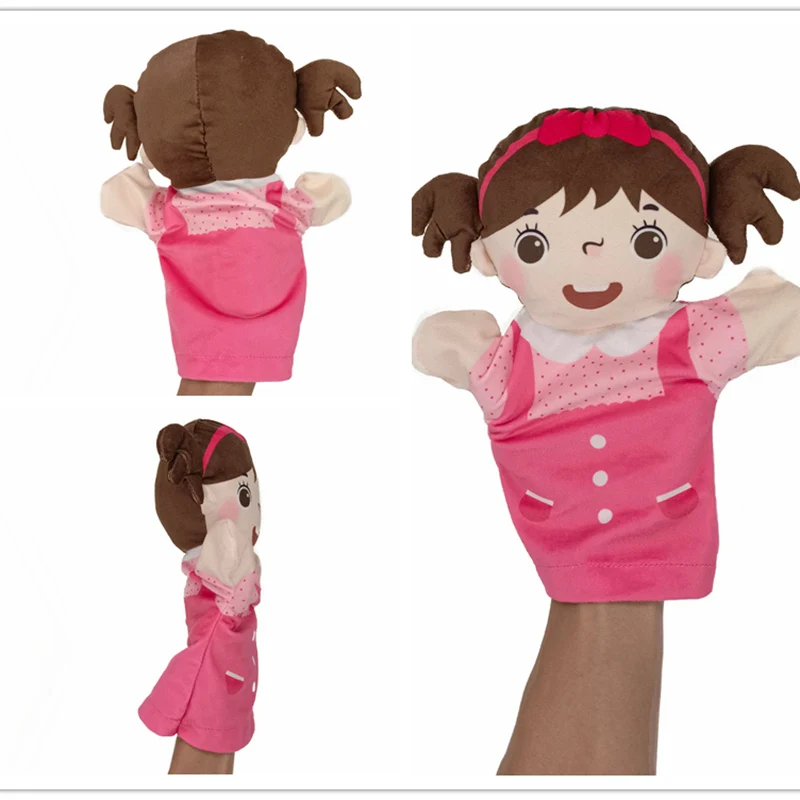 25 ซม.เด็ก Plush Finger & หุ่นมือยอดนิยมกิจกรรมเด็กผู้หญิงบทบาทเล่น Bedtime Story Props ครอบครัวบทบาทเล่นของเล่นตุ๊กตาน่ารัก