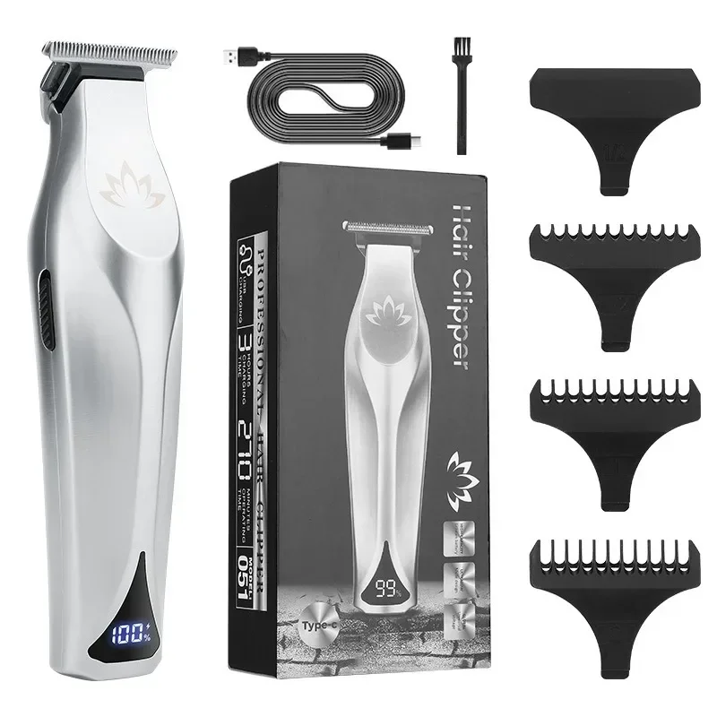 Beard Trimmer Men Hair Clipper Cordless Rechargeable, T-Blade Shavers for Men with LED, Detailer Trimmer Clippers Haircuts