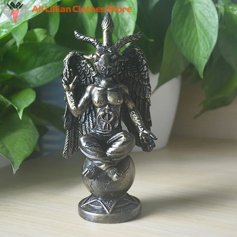 Baphomet Divine Goat Of Mendes Statue Church Of Satan Sabbatic Goat Idol Baphomet Resin Satanic Occultic The Horned God Goat