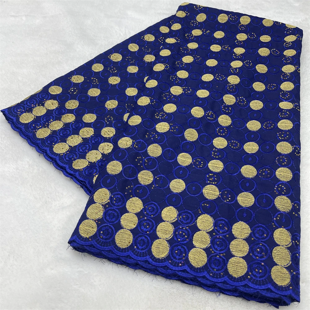 

New Design 100%Cotton African Lace Fabric 2026 High Quality Dry Lace Embroidery Nigeria Swiss Voile Lace In Switzerland 5 Yards