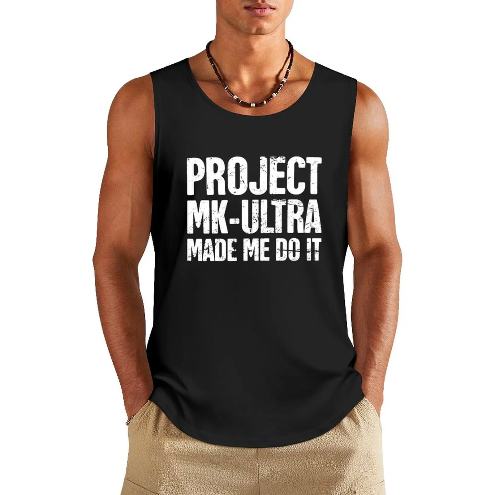 

Conspiracy Theory Project MKUltra / MK ULTRA Tank Top anime gym sports clothes for men summer clothes man 2024 man vest