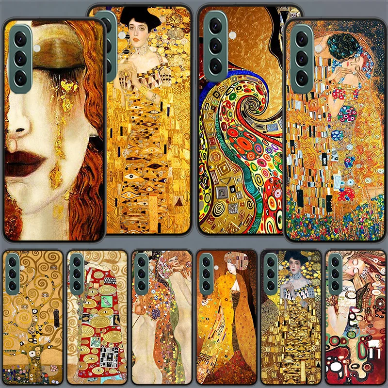 Kiss by Gustav Klimt Desig Phone Case For Samsung A15 A25 A35 A55 Galaxy A05S A03 A03S A02S A71 A51 A41 A31 A21 A11 A70S A50S A3