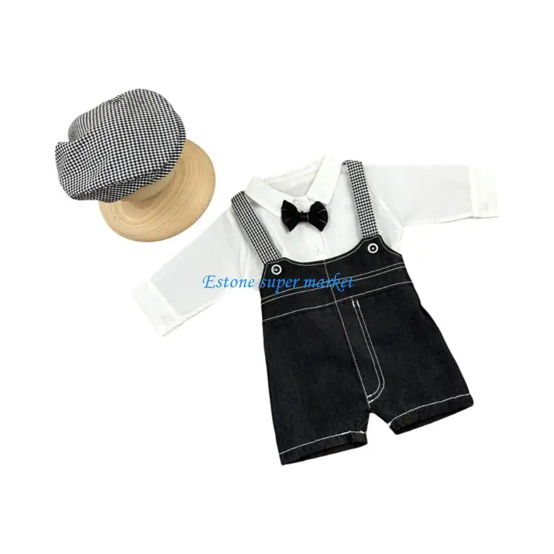 090B Baby Hat Shirt Pants Outfit Baby Photo Clothes Fashion Photography Props Infant Photo Costume Clothing