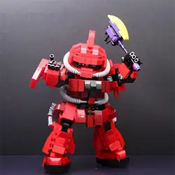 Anime Figure Building Blocks Model Kids Toys ZAKU Warrior Action Figure 546pcs Assemble Bricks Toys For Children