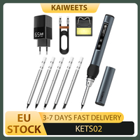 KAIWEETS KETS02 Digital Soldering Iron Kit - Precise Temp Control, OLED Display, Sleep Mode/Child Lock