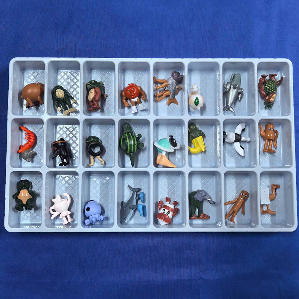 24 pz Italian Brainrot Tung Tung Sahur Serie Action Figures Set Tralalero Bombardino Crocodilo Shimpanzini Bananini Confezione Regalo