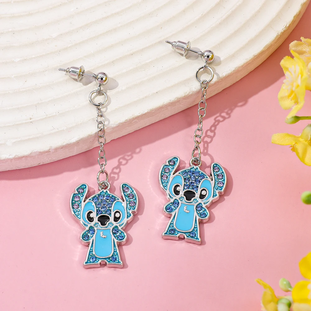 ديزني ليلو وستيتش كارتون أنيمي الشكل قلادة ملحق لطيف رائعة رائعة غرزة الحلي هدية للأصدقاء #5