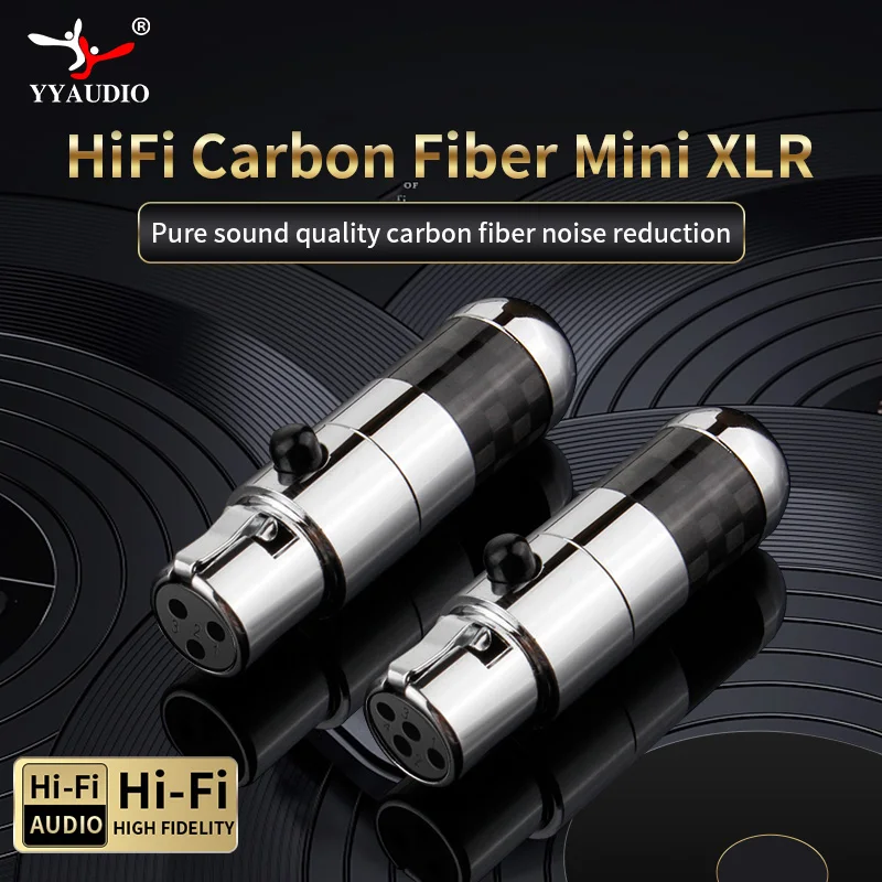 

Mini XLR Female Connectors 3pin 4pin Rhodium Plated Audio Plug HIFI Mic Jack XLR Balance Cable Headphone Adapter Speaker