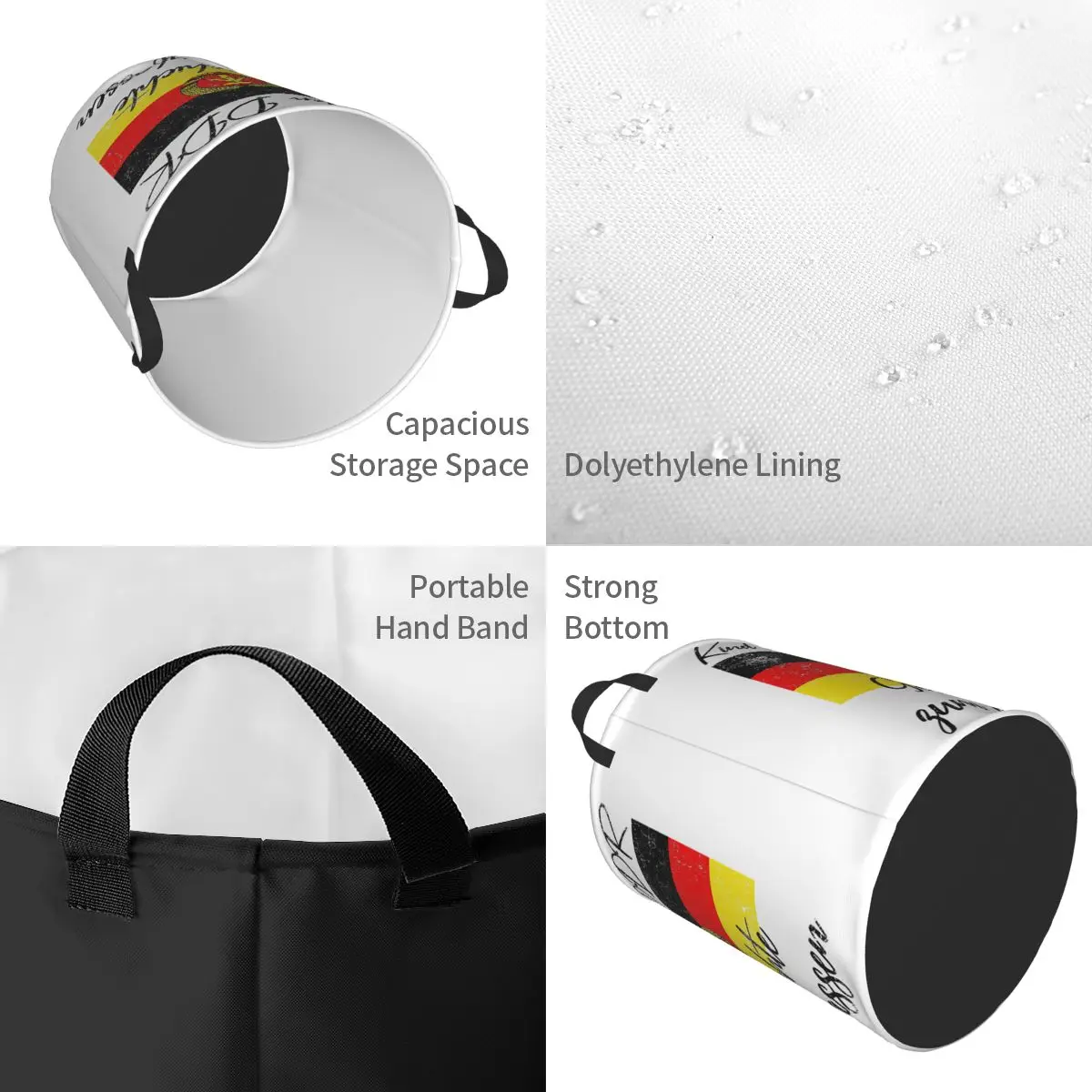 طفل جمهورية ألمانيا الجدار 9 نوفمبر 1989 سلال الغسيل القابلة للطي الملابس القذرة اللعب سلة التخزين كبيرة مقاوم للماء يعوق #5