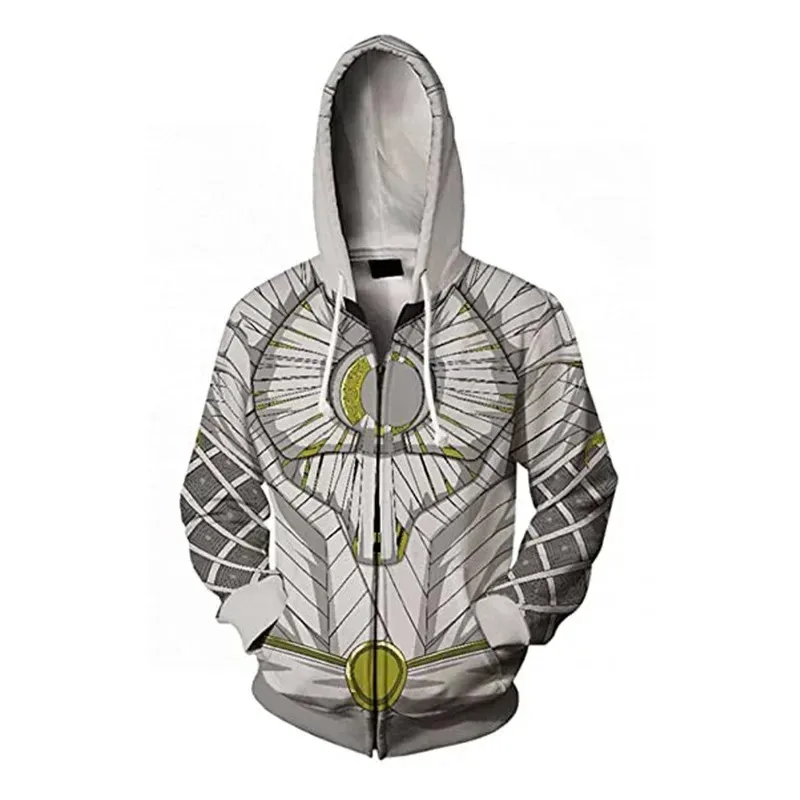 Candy 2025Anime hero Moon Knight ropa de calle de manga larga sudaderas con capucha disfraz de cosplay chaqueta de hombre con capucha top suéter casual