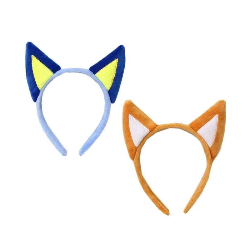 Bluey Cosplay Animes Character Headband Dog Ear Hair Hoop Plush Headpiece Easter Party Cosplay Costume Prop Children's Gifts