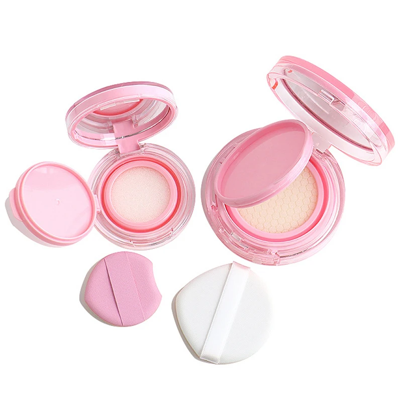 Mini boîte de fond de teint à coussin d'air, boîte de bricolage vide avec miroir pour BB crème, récipient cosmétique avec éponge, outil de maquillage et de soins de la peau