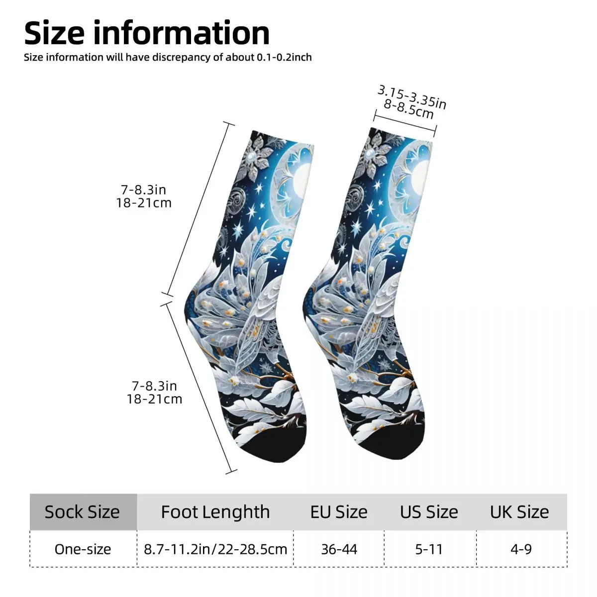 Russian Blue White Porcelain Animal Art Sock Printed Man Polyester