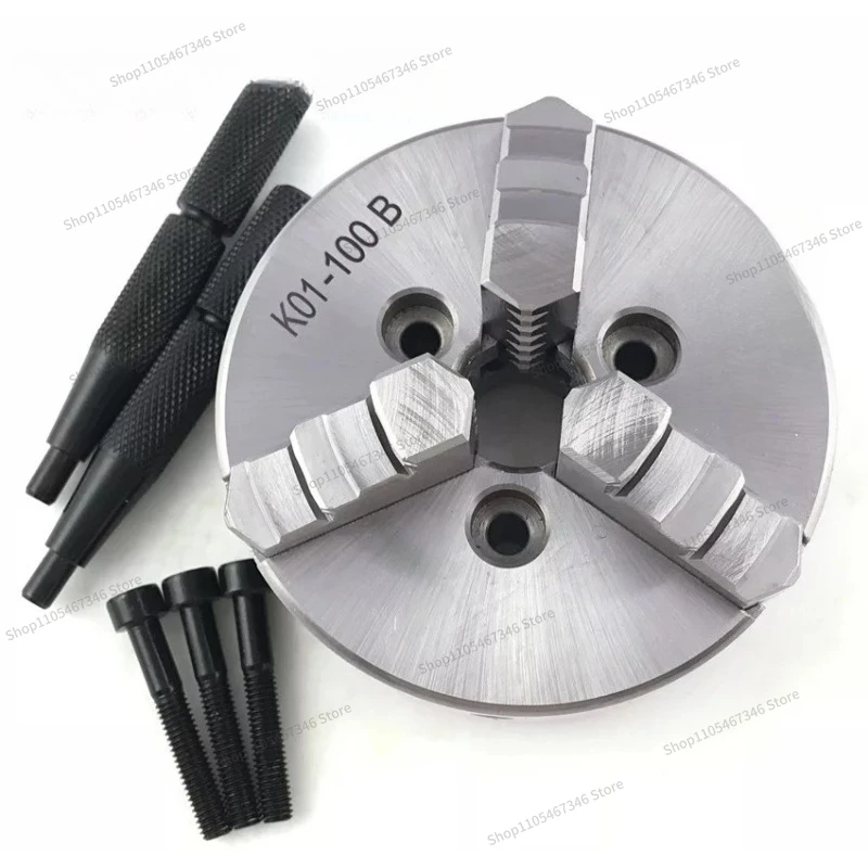 For Three-jaw Self-centering Hand-tight Chuck K01-80B 16MM 3-M5 Woodworking Small Chuck