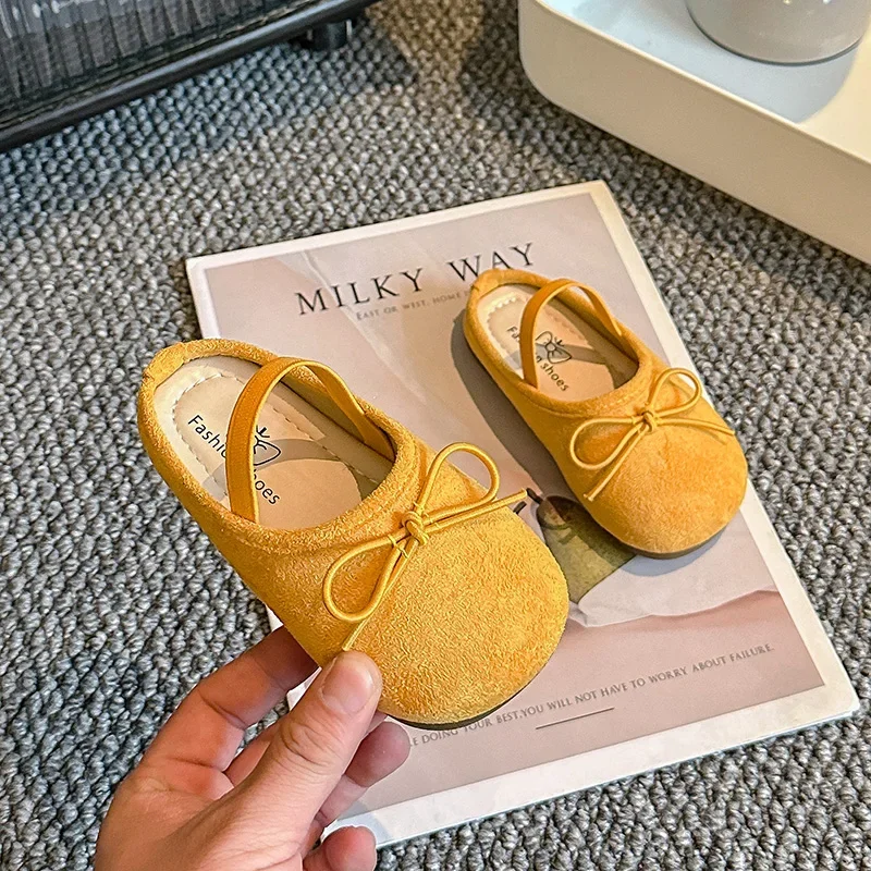 لطيف فراشة عقدة الحلوى الملونة الصنادل نصف النعال لون نقي أحذية الأطفال الصيف المطاط أسفل الاطفال الأحذية #1